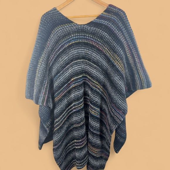 Anthropologie Do Everything in Love Multicolor Striped Poncho - Picture 4 of 6